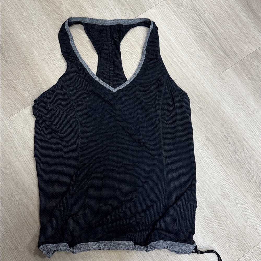 Lululemon Black and Gray Racerback Tank Top